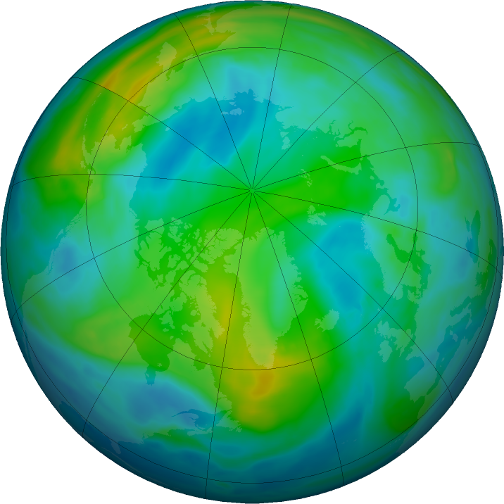 Arctic ozone map for 26 November 2020